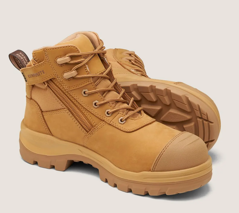 BLUNDSTONE 8550 UNISEX ROTOFLEX SAFETY BOOTS - WHEAT