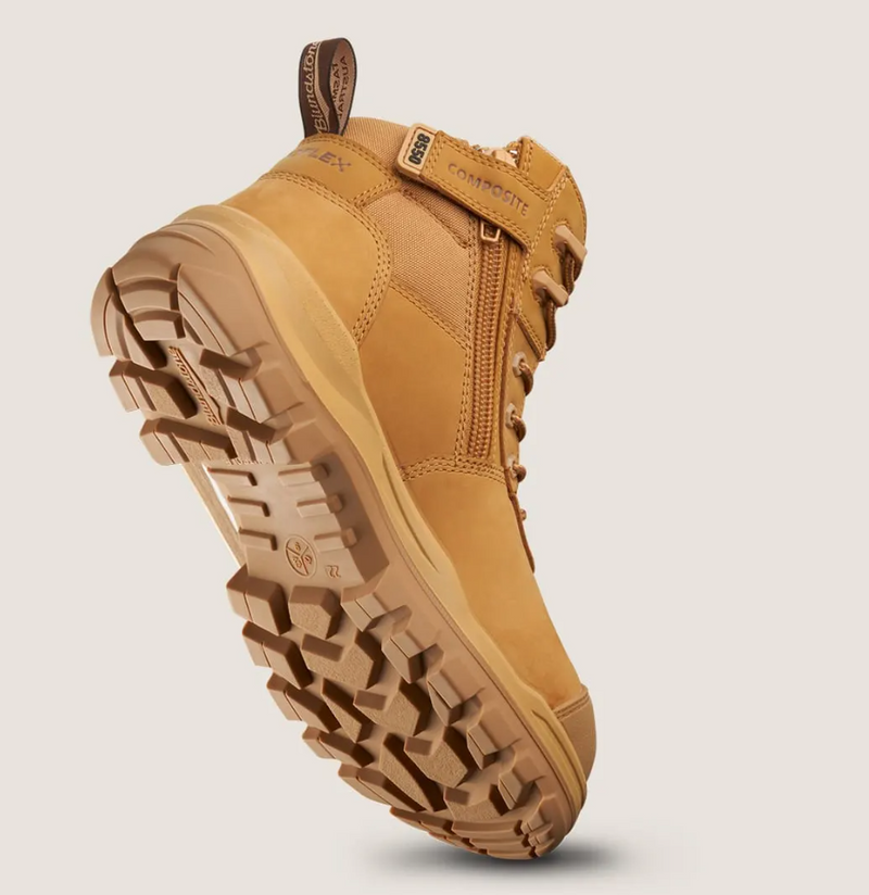 BLUNDSTONE 8550 UNISEX ROTOFLEX SAFETY BOOTS - WHEAT