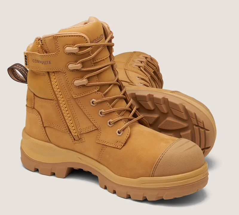 BLUNDSTONE 8560 UNISEX ROTOFLEX SAFETY BOOTS - WHEAT