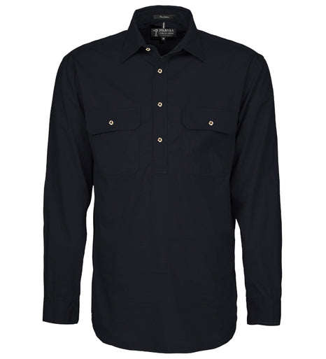 RITEMATE RM200CF PILBARA MENS CLOSED FRONT LONG SLEEVE SHIRT