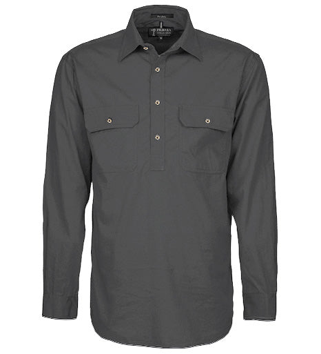 RITEMATE RM200CF PILBARA MENS CLOSED FRONT LONG SLEEVE SHIRT