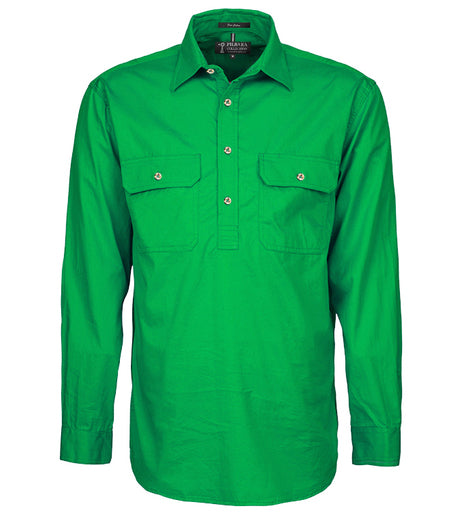 RITEMATE RM200CF PILBARA MENS CLOSED FRONT LONG SLEEVE SHIRT