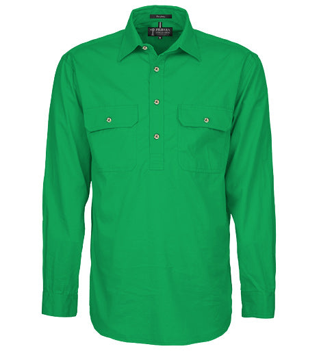 RITEMATE RM200CF PILBARA MENS CLOSED FRONT LONG SLEEVE SHIRT