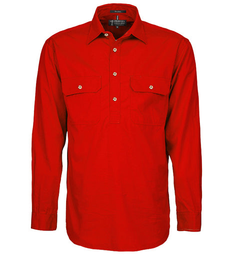 RITEMATE RM200CF PILBARA MENS CLOSED FRONT LONG SLEEVE SHIRT